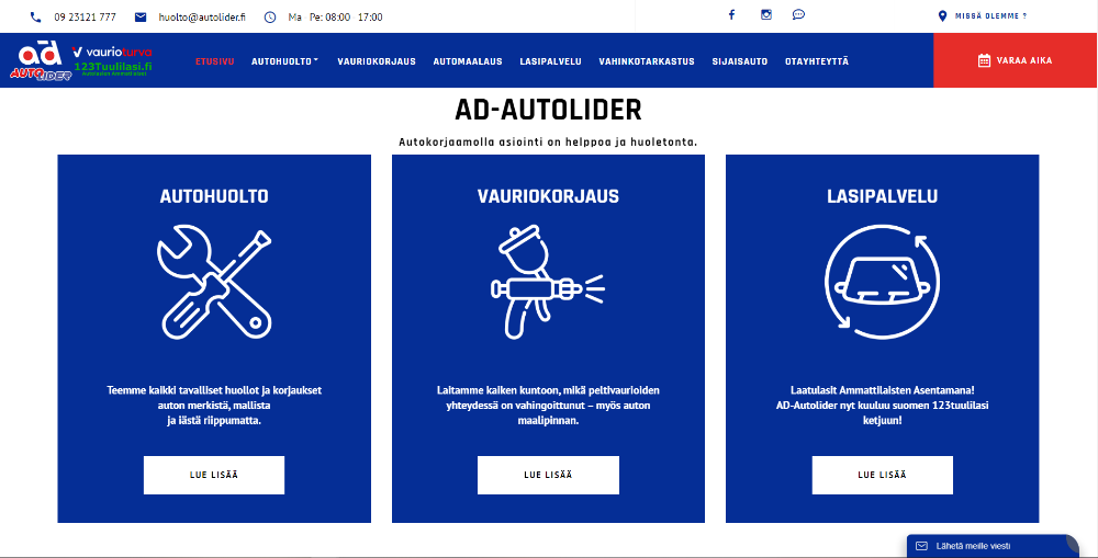 Uudistettu nettisivu autolider.fi on nyt avattu!